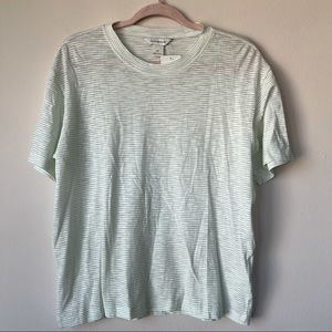 Club Monaco NWT Burnout T Shirt Short Sleeve Green Stripe Size Small